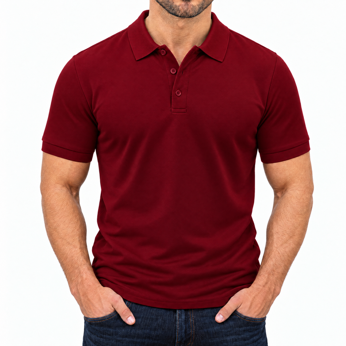 Bleamme Short Sleeve Polo in Red