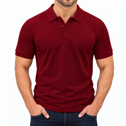 Bleamme Short Sleeve Polo in Red