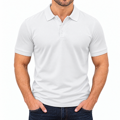 Bleamme Short Sleeve Polo in White